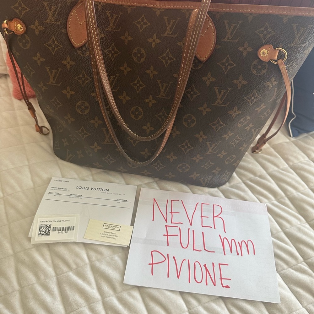 Louis Vuitton Neverfull MM Monogram Brown Tote
